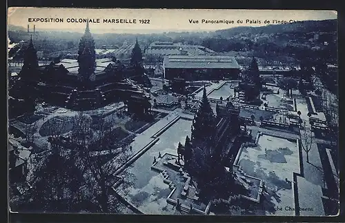 AK Marseille, Exposition coloniale 1922, Vue Panoramique du Palais de l`Indo-Chine