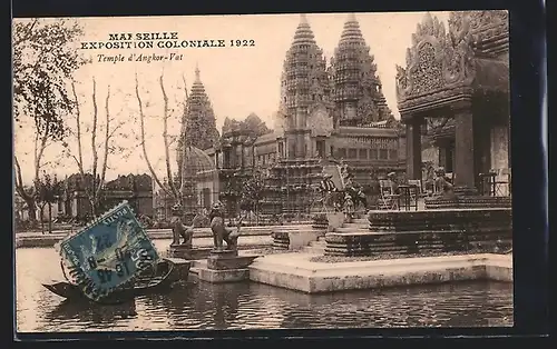 AK Marseille, Exposition coloniale 1922, Temple d` Angkor Vat