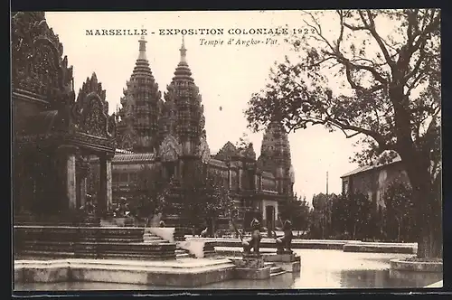 AK Marseille, Exposition coloniale 1922, Temple d`Angkor-Vat