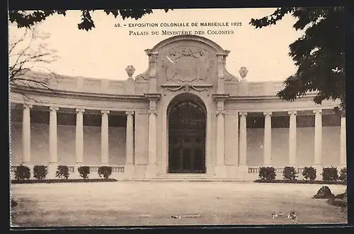 AK Marseille, Exposition coloniale 1922, Palais du Ministère des Colonies