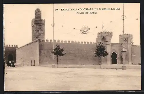 AK Marseille, Exposition coloniale 1922, Palais du Maroc