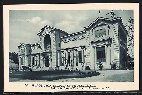 AK Marseille, Exposition coloniale 1922, Palais de Marseille et de la Provence