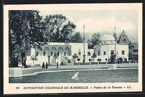 AK Marseille, Exposition coloniale 1922, Palais de la Tunisie