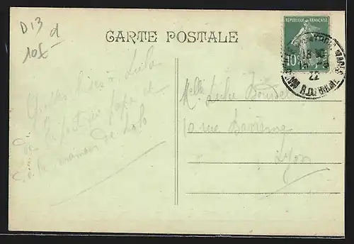 AK Marseille, Exposition coloniale 1922, Palais de l` A.O.F. -Tam-Tam et ses denseure Sènègalais