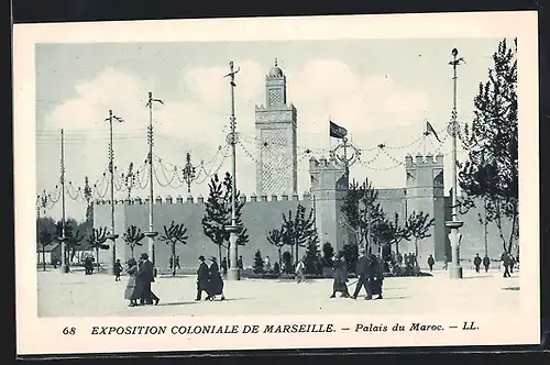 AK Marseille, Exposition coloniale 1922, Palais du Maroc