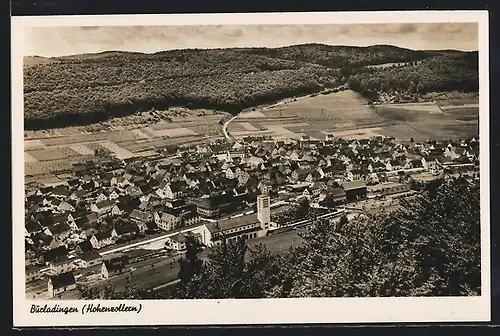 AK Burladingen i. Hohenzollern, Ortsansicht aus den Bergen