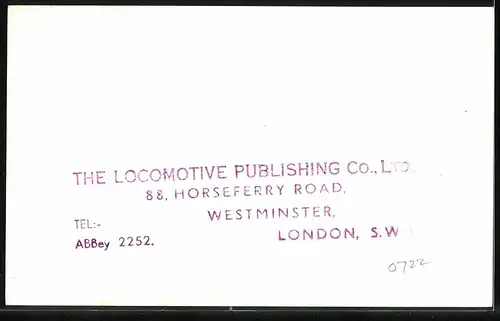 Fotografie Britische Eisenbahn, Locomotive 677 S.E. & C.R., The Locomotive Publishing Co. London, Dampflok