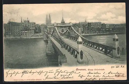 AK Bremen, Grosse Weserbrücke