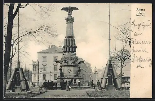 AK Hamburg-Altona, Kriegerdenkmal