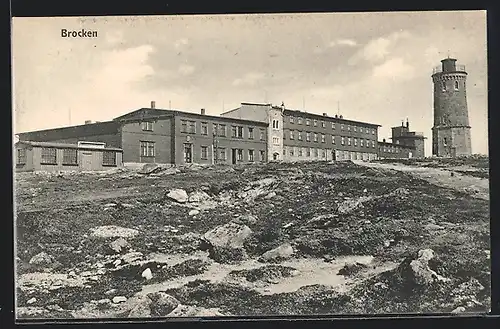 AK Brocken, Aussichtsturm und Brocken-Hotel