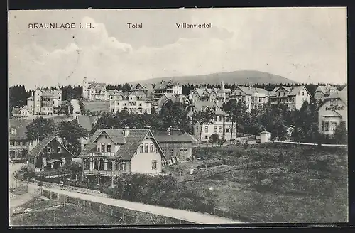 AK Braunlage i. H., Totalansicht vom Villenviertel