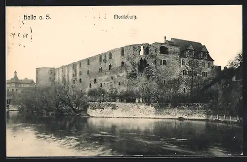 AK Halle a. Saale, Blick zur Moritzburg