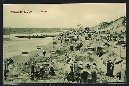 AK Westerland a. Sylt, Strandleben