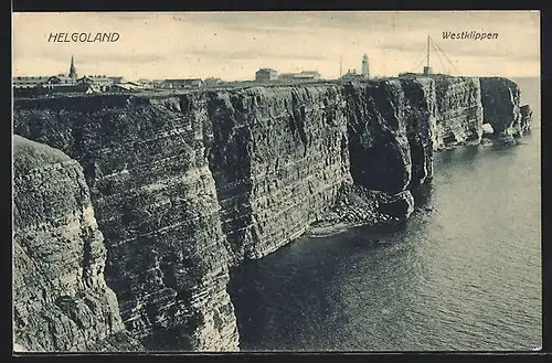 AK Helgoland, Westklippen mit Wappen