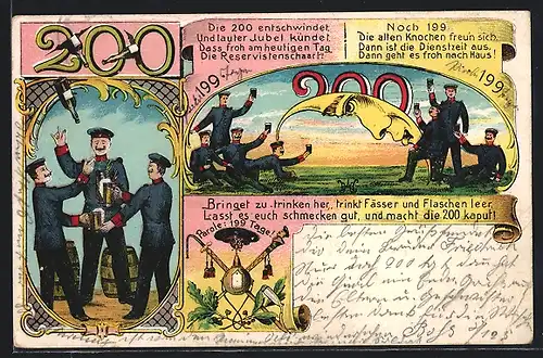 AK Soldaten in Erwartung auf die Reserve-noch 200 Tage