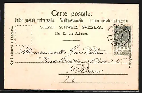 AK Briefmarken aus der Schweiz mit Wappen