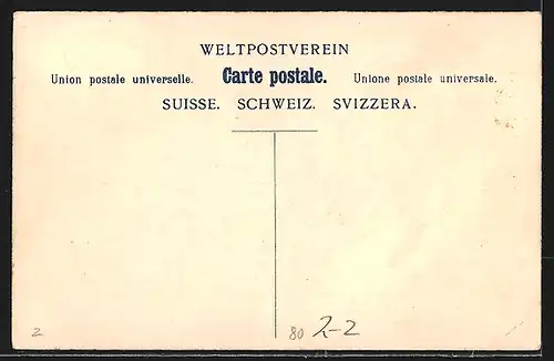 AK Schweizer Briefmarken mit Wappen