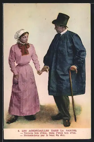 AK Les Accordailles dans la Sarthe, Pays de la Loire