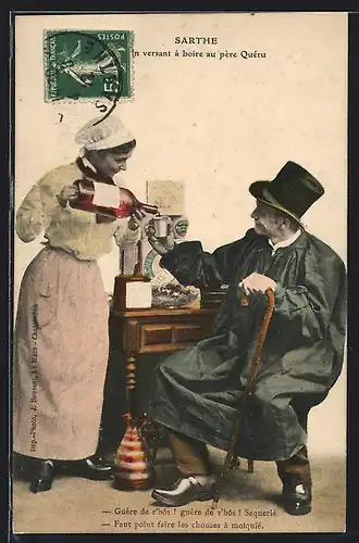 AK Sarthe, versant à boire au père Quèru, Pays de la Loire