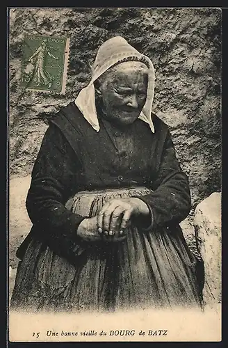 AK Une bonne vieille du Bourg de Batz, Pays de la Loire