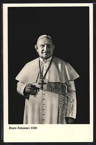 AK Papst Johannes XXIII. in seinem Ornat