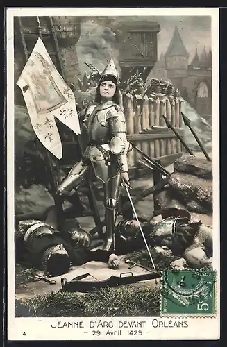 AK Jeanne d`Arc devant Orleans