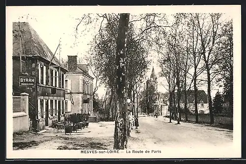 AK Mesves-sur-Loire, La Route de Paris