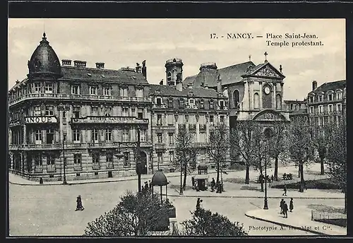 AK Nancy, Place Saint-Jean, Temple protestant