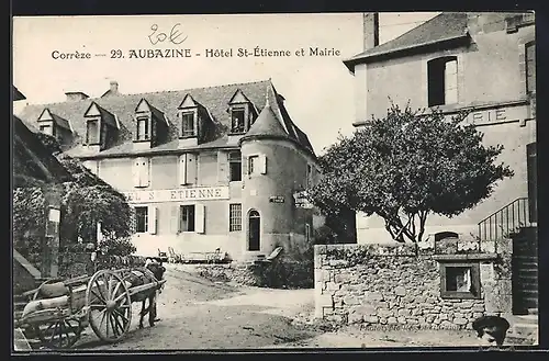 AK Aubazines, Hotel Saint-Etienne et Mairie