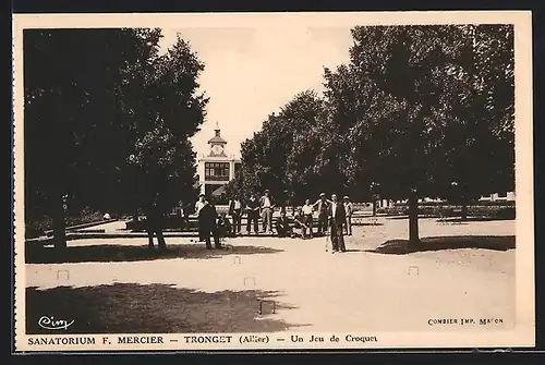 AK Tronget, Sanatorium F. Mercier, Un Jeu de Croquet