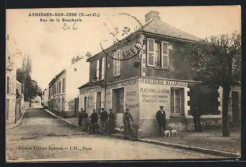 AK Asnieres-sur-Oise, Rue de la Boucherie