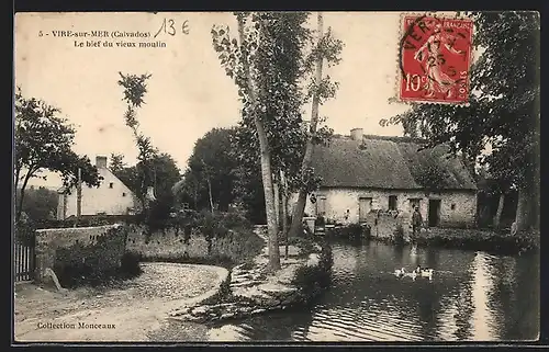 AK Vire-sur-Mer, Le bief du vieux moulin