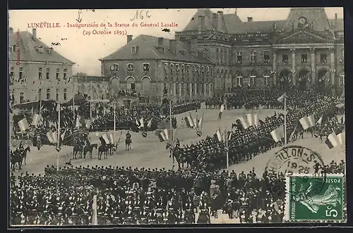 AK Lunéville, Inauguration de la Statue du Général Lasalle (29 Octobre 1895)