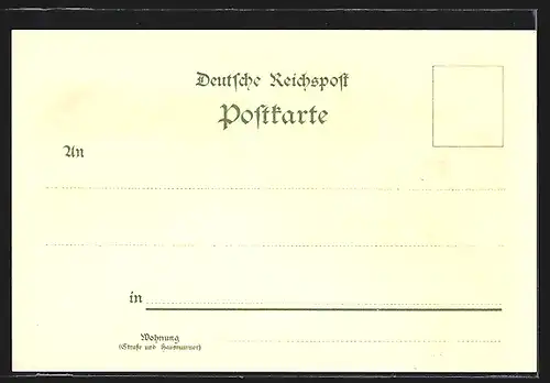 Lithographie Leipzig, Industrie & Gewerbe Ausstellung 1897, Bauernhaus