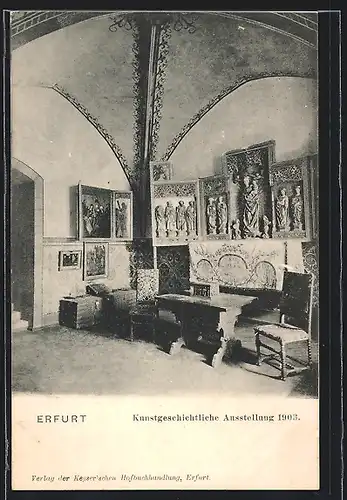 AK Erfurt, Kunstgeschichtliche Ausstellung 1903, Ausstellungsraum
