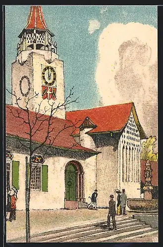AK Bern, Schweiz. Landes-Ausstellung 1914, Gebäudeansicht