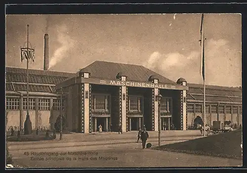 AK Bern, Landes-Ausstellung 1914, Haupteingang zur Maschinenhalle