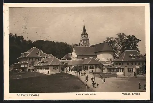 AK Bern, Schweiz. Landes-Ausstellung 1914, Dörfli, Eingang