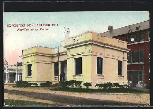 AK Charleroi, Exposition 1911, Pavillon de la Presse, Ausstellung