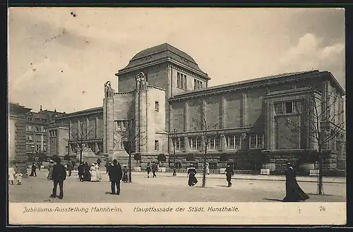 AK Mannheim, Internat. Kunst- und Grosse Gartenbau-Ausstellung 1907 - Hauptfassade der Städt. Kunsthalle