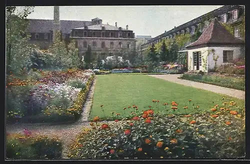 AK Stuttgart, Württbg. Gartenbauausstellung 1924, Der Sonnige Garten