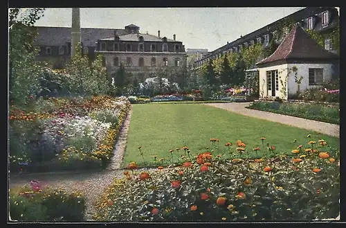AK Stuttgart, Württemberger Gartenbauausstellung 1924, Der sonnige Garten
