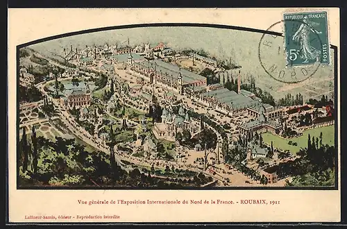 AK Roubaix, Exposition Internationale du Nord de la France 1911, Vue générale, Ausstellung