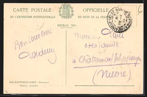 AK Roubaix, Exposition Internationale du Nord de la France 1911, Vue générale, Ausstellung