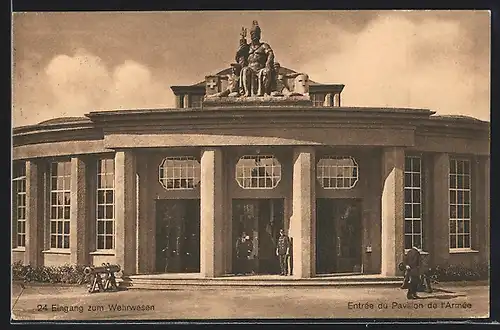 AK Bern, Landes-Ausstellung 1914, Eingang zum Wehrwesen