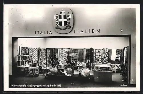 AK Berlin, Internationale Handwerksausstellung 1938, Italien