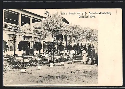 AK Düsseldorf, Intern. Kunst- und grosse Gartenbau-Ausstellung 1904, Diorama-Restaurant