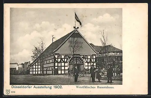 AK Düsseldorf, Ausstellung 1902, Westfälisches Bauernhaus