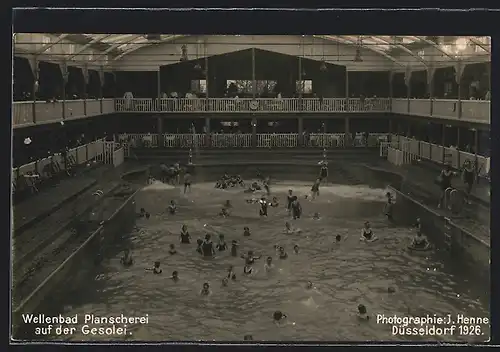 AK Düsseldorf, Wellenbad Planscherei auf der Gesolei 1926