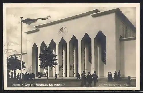 AK Düsseldorf, Ausstellung Gesolei 1926, Sporthalle Ladenstrasse